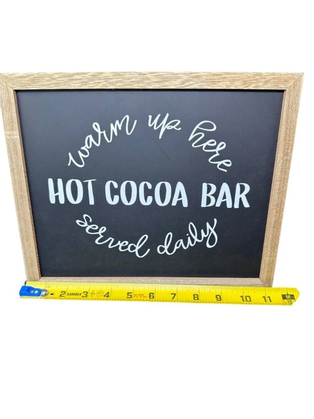 Hot Cocoa Bar Wall Sign Farmhouse Kitchen Decor Chalkboard Winter Wall Art